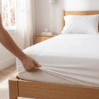 100% Cotton Plain White Sateen Sheet Set with Pillowcases 400 TC Hotel Quality