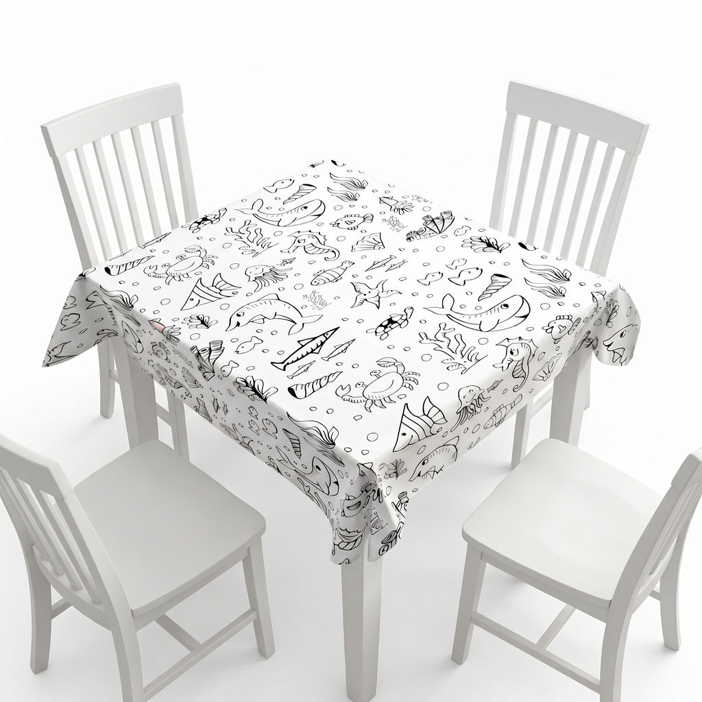 Sea World Coloring Tablecloth / Mat