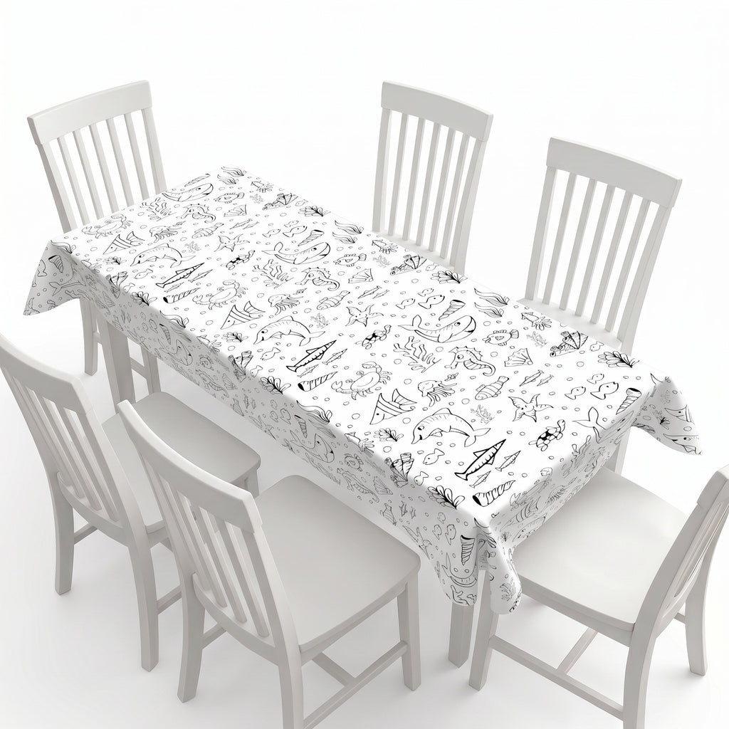 Sea World Coloring Tablecloth / Mat