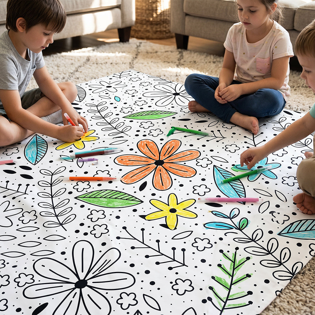 Daisy Coloring Tablecloth / Mat