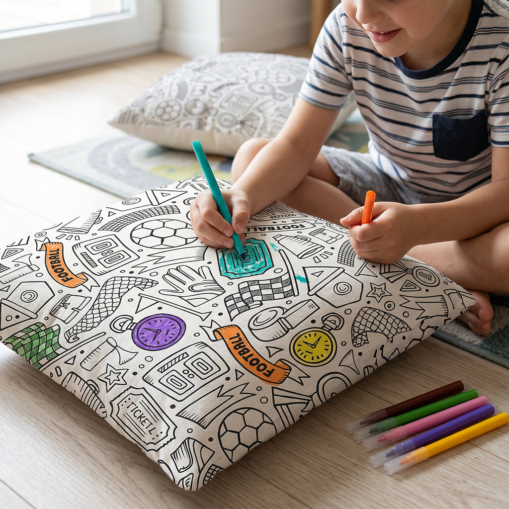 Football Coloring Cushions
