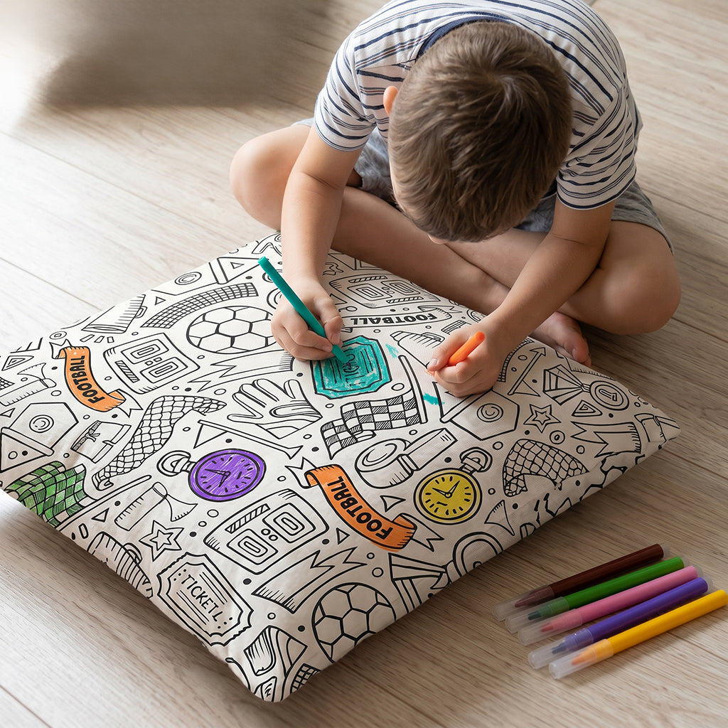 Football Coloring Cushions