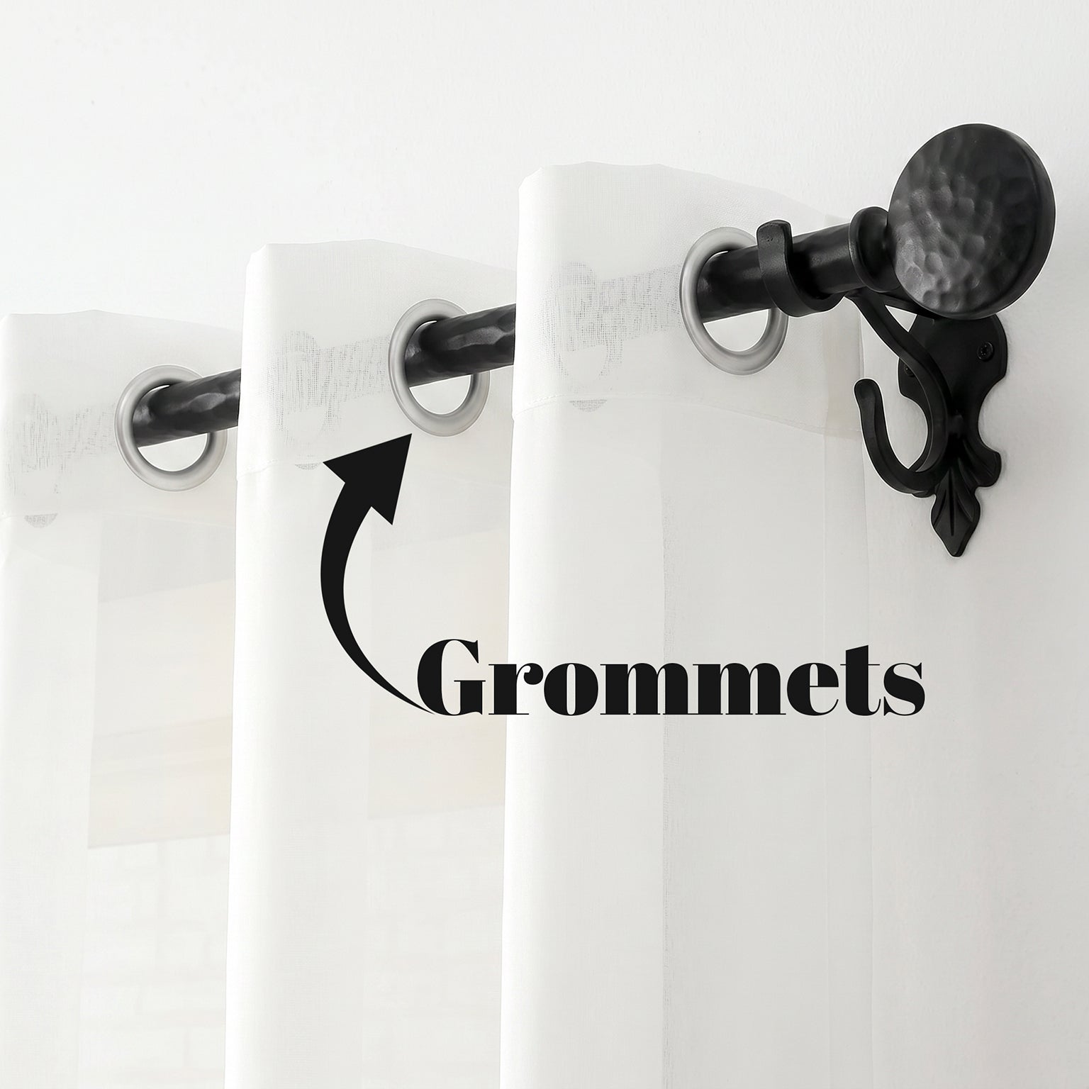 Sheer Voile Curtains Off-White