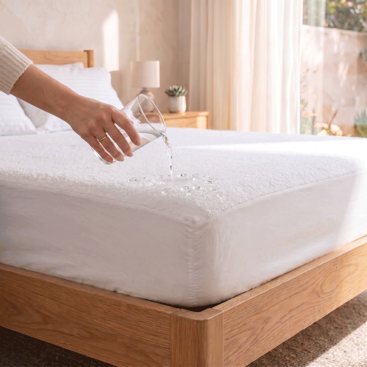 Waterproof Fitted Mattress Protector Hotel Quality