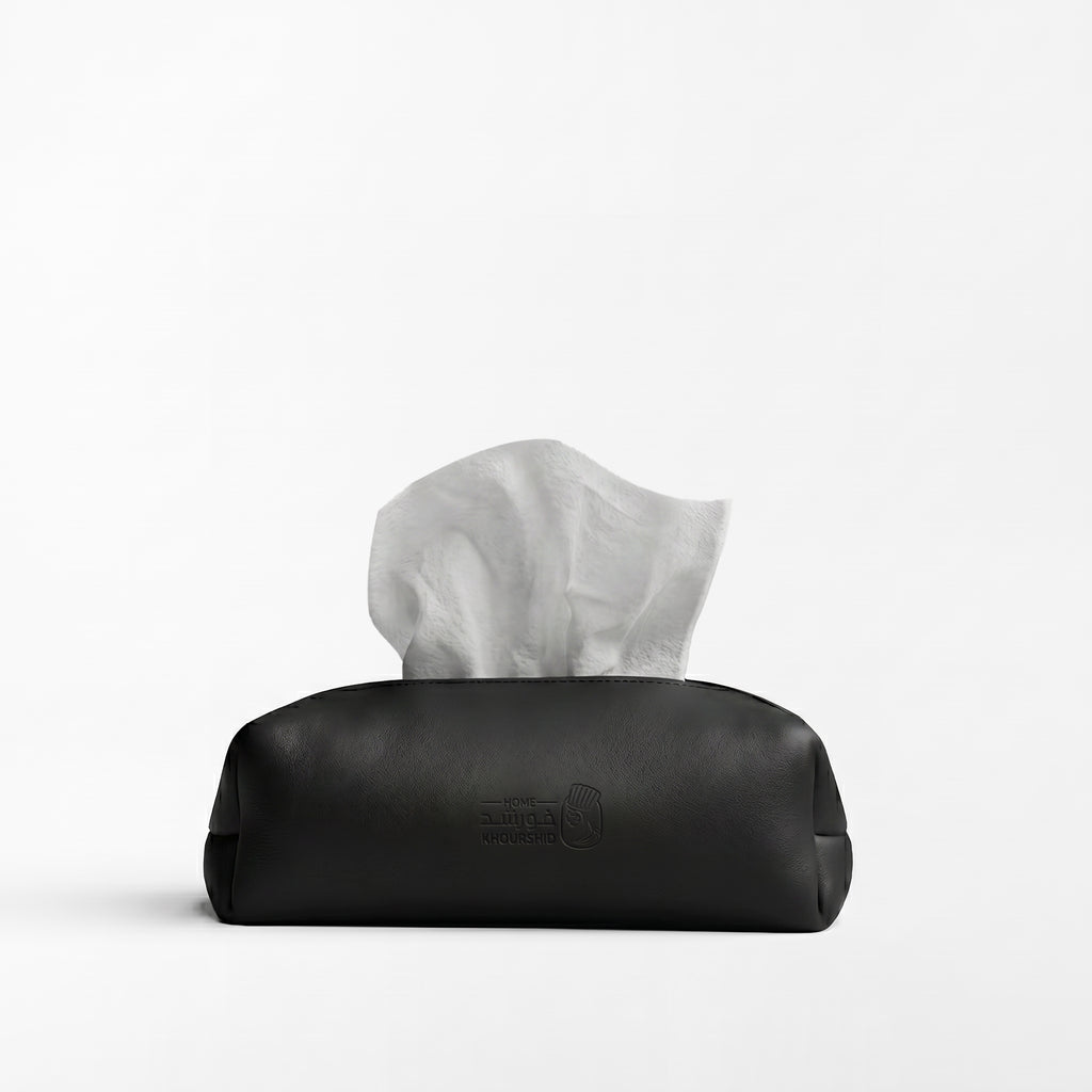 Plain Leather Tissue Box