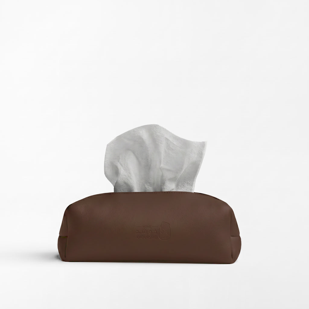 Plain Leather Tissue Box