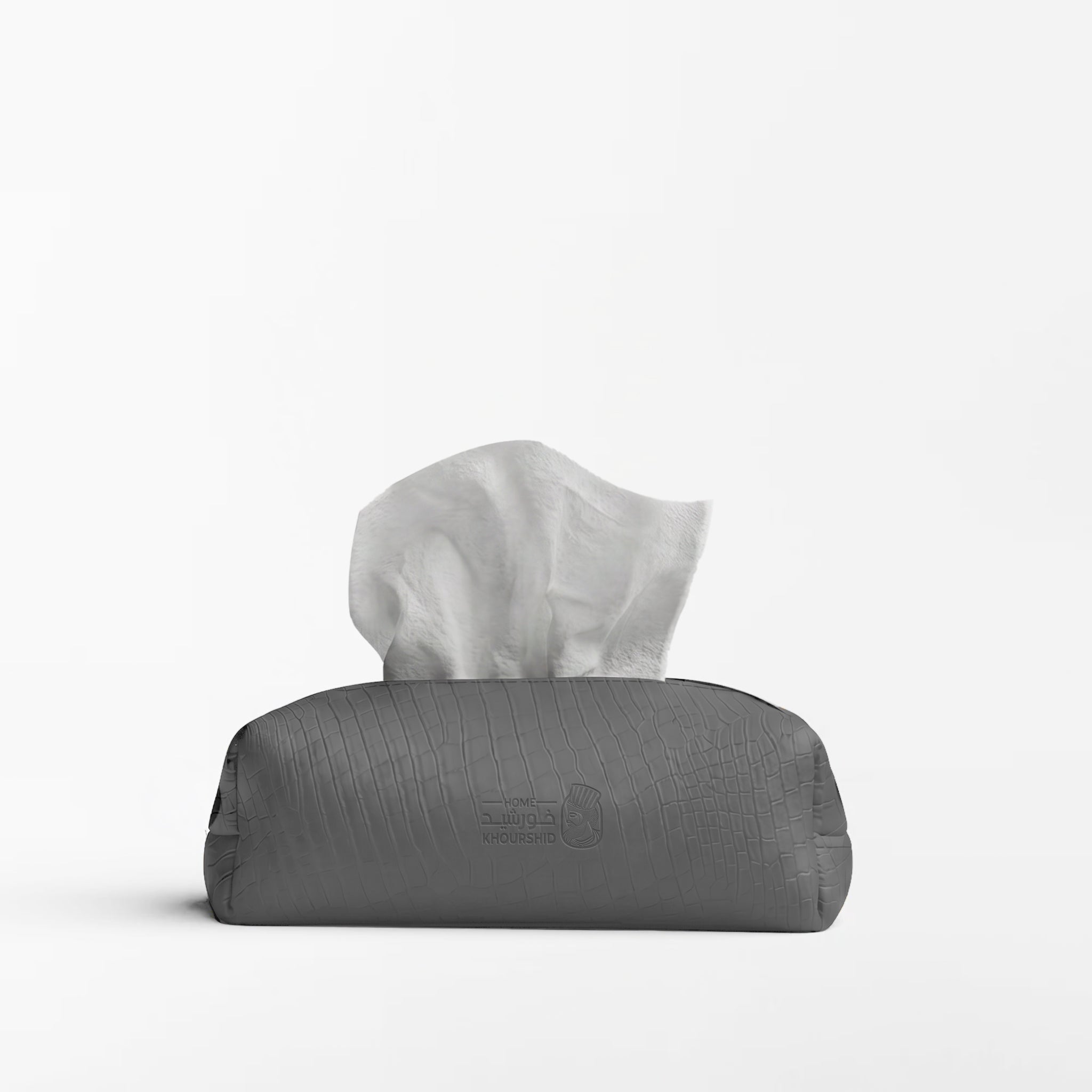 Alligator-like texture Leather Tissue Box