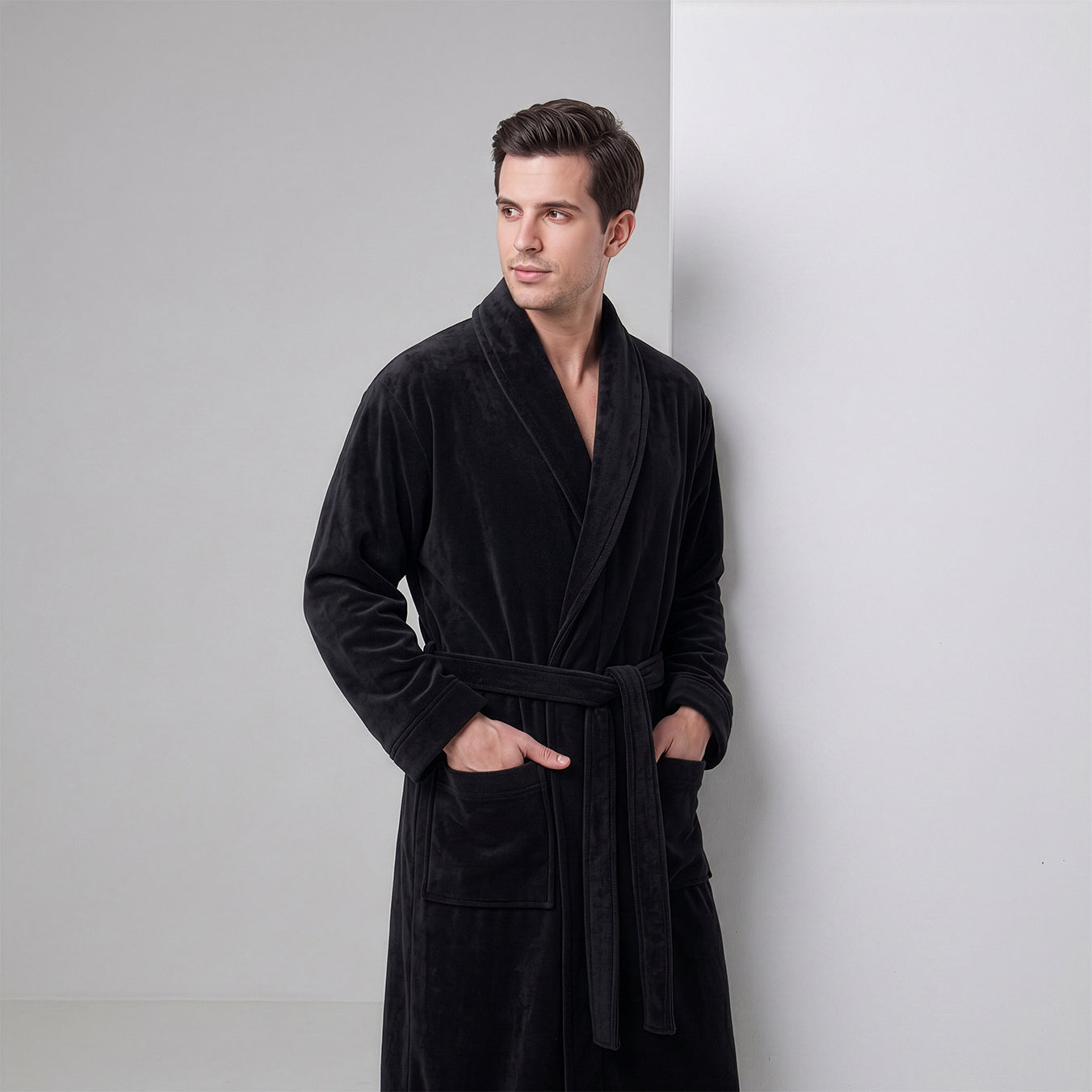 Velour Hotel Grade Cotton Bathrobe 1350gm
