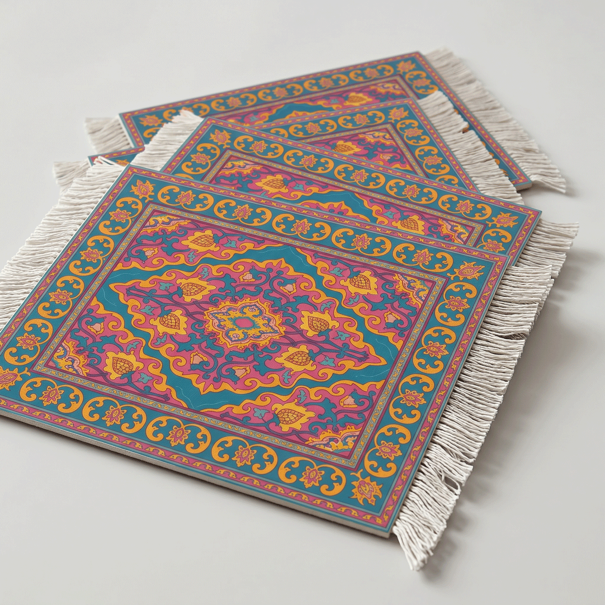 Rug Coasters 4 Pieces - 106