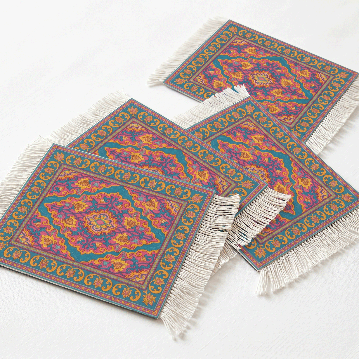 Rug Coasters 4 Pieces - 106