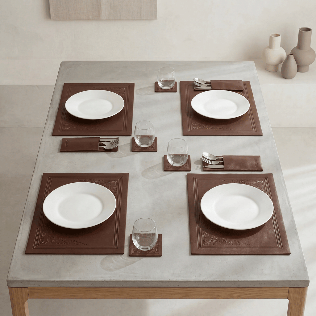 Essence Leather Placemats Set