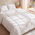 All-Season Duvet with 100% Cotton Cover & Feather-Like Poly Down Filling Hotel Quality