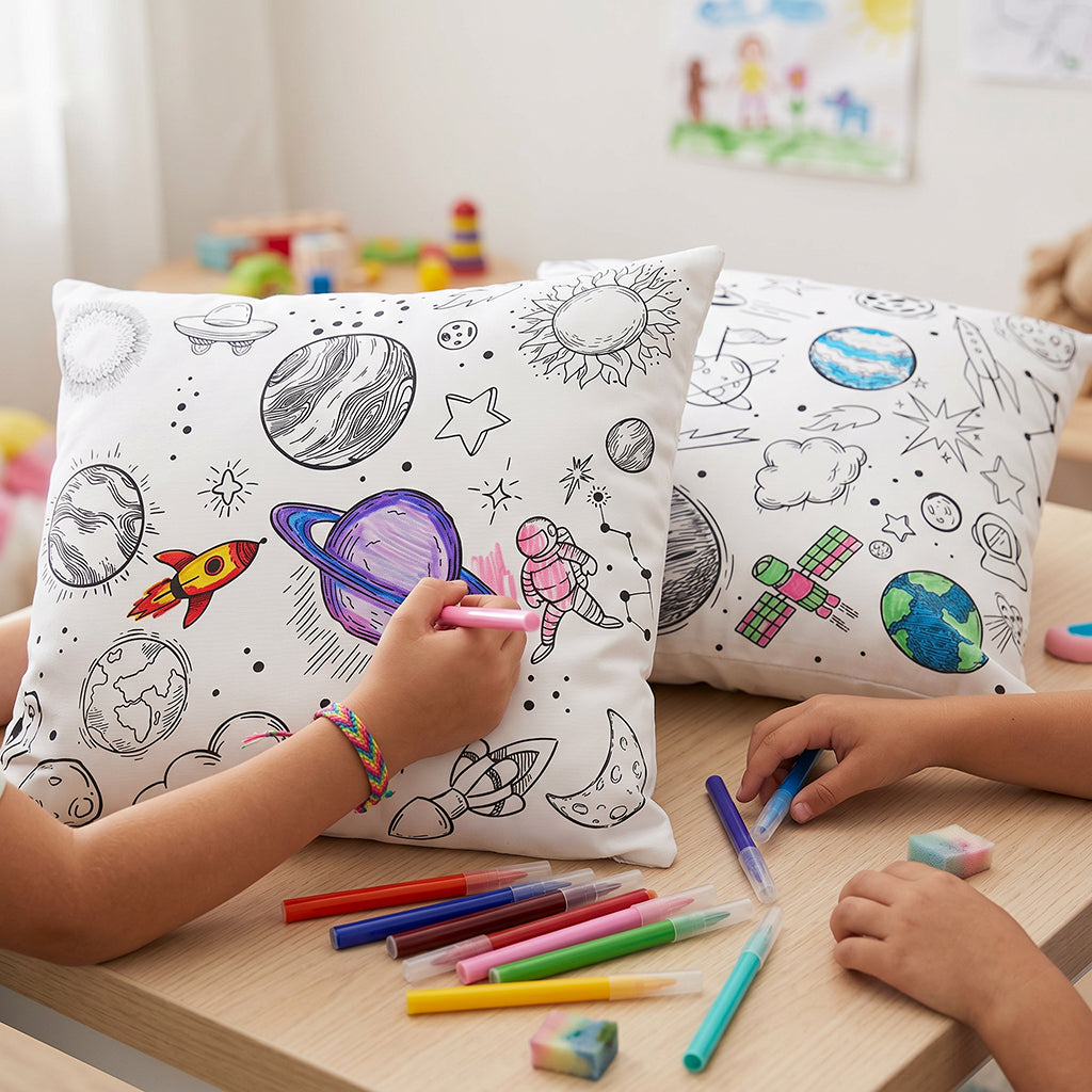 Galaxy Coloring Cushions