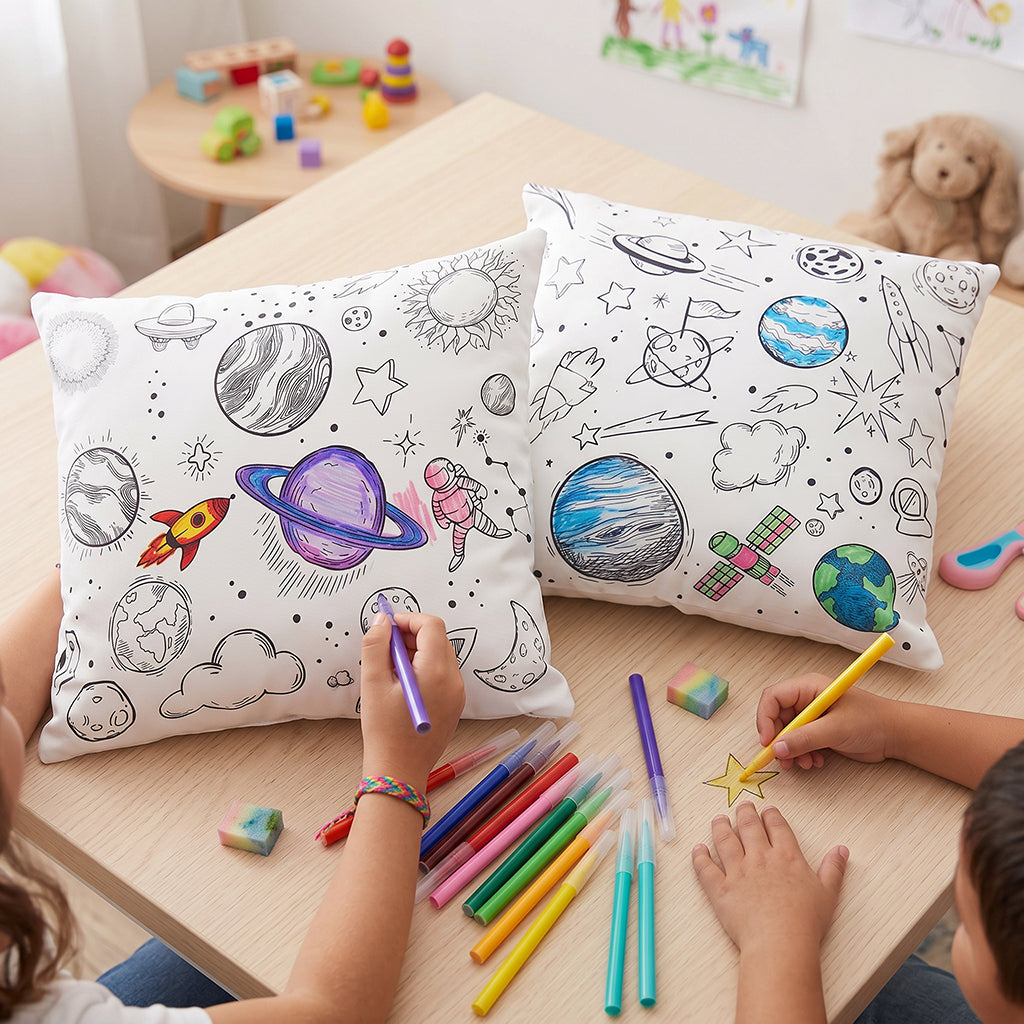 Galaxy Coloring Cushions