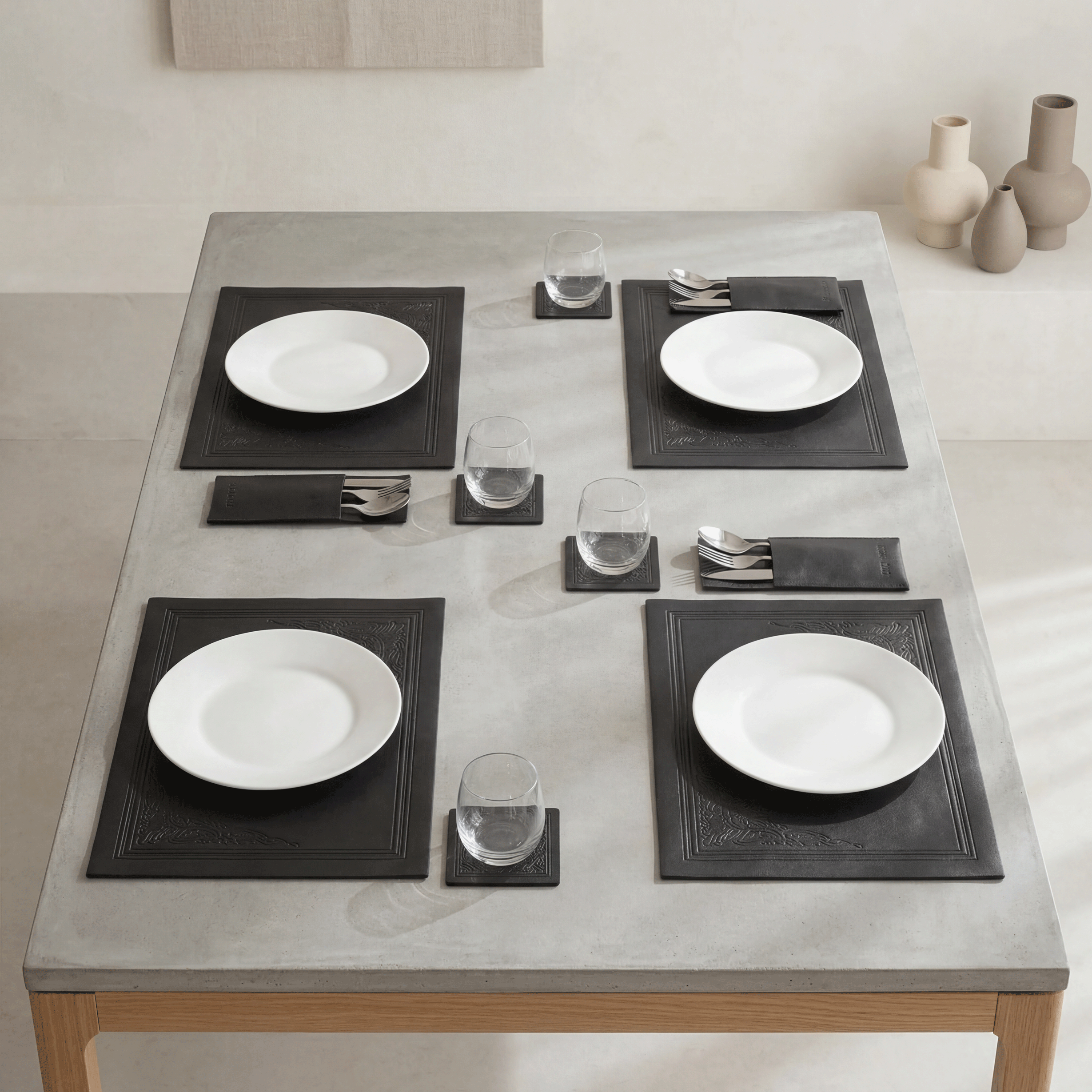 Essence Leather Placemats Set